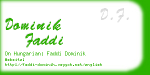 dominik faddi business card